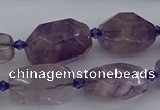 CNG5226 15.5 inches 10*15mm - 15*25mm faceted nuggets amethyst beads