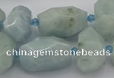 CNG5230 15.5 inches 12*16mm - 15*25mm faceted nuggets aquamarine beads