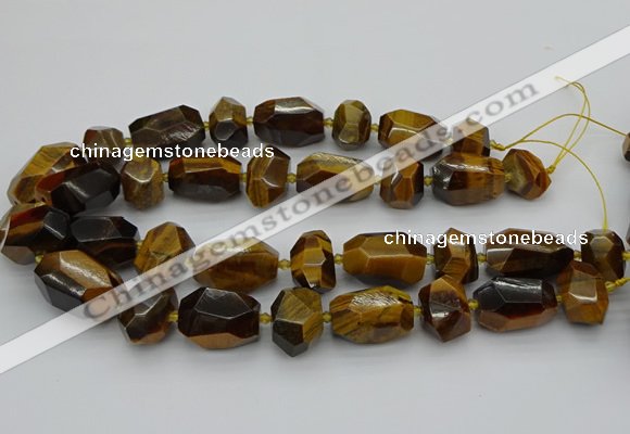 CNG5238 13*18mm - 18*30mm faceted nuggets yellow tiger eye beads