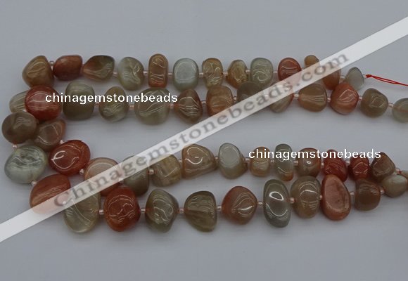 CNG5250 15.5 inches 8*12mm - 15*20mm nuggets moonstone beads