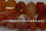 CNG5262 10*14mm - 13*18mm faceted nuggets red botswana agate beads