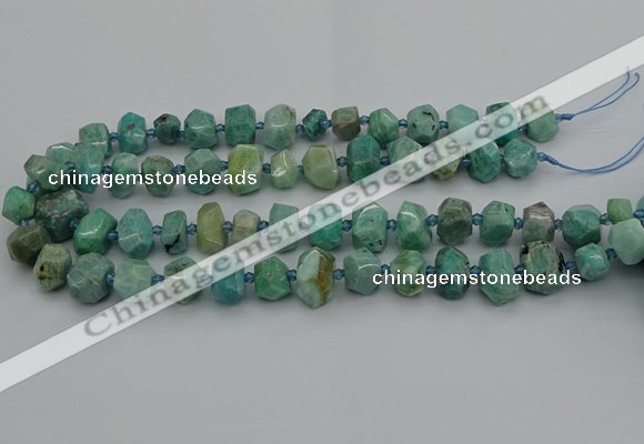 CNG5270 15.5 inches 8*12mm - 12*16mm faceted nuggets amazonite beads