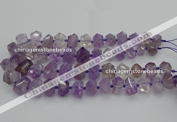 CNG5273 15.5 inches 12*16mm - 15*20mm faceted nuggets amethyst beads