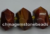 CNG5276 15.5 inches 12*16mm - 15*20mm faceted nuggets red tiger eye beads