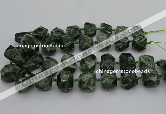 CNG5278 15.5 inches 13*18mm - 15*25mm faceted nuggets seraphinite beads