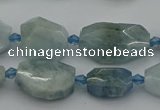 CNG5287 15.5 inches 12*16mm - 15*25mm faceted freeform aquamarine beads