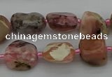 CNG5292 15.5 inches 8*12mm - 15*20mm nuggets pink opal gemstone beads