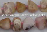 CNG5294 15.5 inches 8*12mm - 15*20mm nuggets pink opal gemstone beads