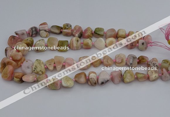 CNG5294 15.5 inches 8*12mm - 15*20mm nuggets pink opal gemstone beads