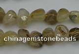 CNG5297 15.5 inches 5*8mm - 12*16mm nuggets golden rutilated quartz beads