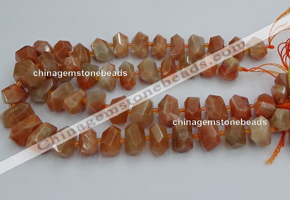CNG5302 15.5 inches 12*16mm - 15*20mm faceted nuggets moonstone beads