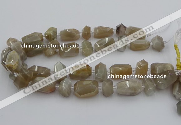 CNG5303 15.5 inches 12*16mm - 18*25mm faceted nuggets moonstone beads