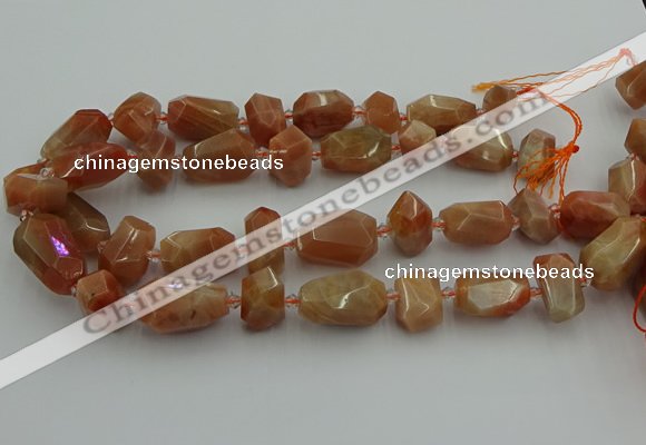 CNG5305 15.5 inches 12*16mm - 15*20mm faceted nuggets moonstone beads