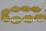 CNG5315 15.5 inches 25*35mm - 35*45mm freeform yellow jade beads
