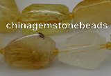 CNG5321 15.5 inches 12*16mm - 15*25mm faceted nuggets citrine beads