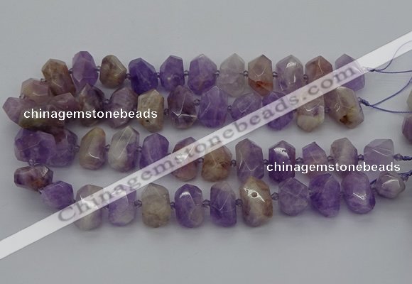 CNG5328 12*16mm - 15*20mm faceted nuggets lavender amethyst beads