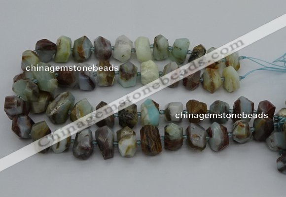 CNG5336 15.5 inches 12*16mm - 15*20mm faceted nuggets blue opal beads