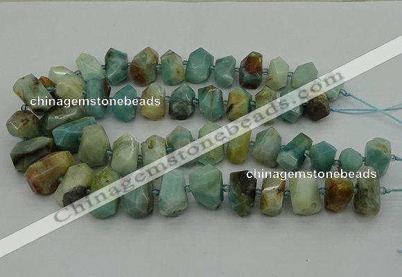 CNG5337 15.5 inches 12*16mm - 15*20mm faceted nuggets amazonite beads