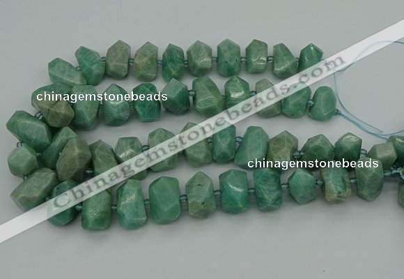 CNG5338 15.5 inches 12*16mm - 15*20mm faceted nuggets amazonite beads