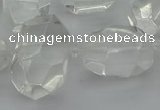 CNG5343 15.5 inches 12*16mm - 15*25mm faceted nuggets white crystal beads