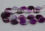 CNG5345 15.5 inches 25*35mm - 30*40mm faceted freeform agate beads