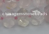 CNG5366 15.5 inches 12*16mm - 15*20mm faceted nuggets rose quartz beads