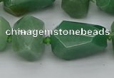 CNG5374 15.5 inches 12*16mm - 18*25mm faceted nuggets green aventurine bead