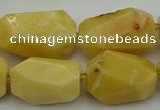 CNG5394 15.5 inches 12*16mm - 15*25mm faceted nuggets yellow jade beads