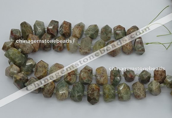 CNG5401 15.5 inches 12*16mm - 15*20mm faceted nuggets ghost gemstone beads