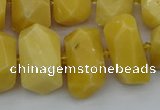 CNG5402 15.5 inches 12*16mm - 15*20mm faceted nuggets yellow jade beads