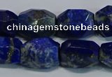 CNG5410 15.5 inches 12*16mm - 15*20mm faceted nuggets lapis lazuli beads