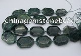 CNG5419 20*30mm - 35*45mm faceted freeform green apatite beads