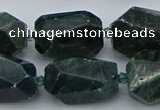 CNG5424 12*16mm - 15*25mm faceted nuggets green apatite beads