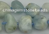 CNG5427 8*12mm - 16*20mm nuggets aquamarine beads wholesale