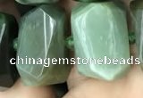 CNG5440 12*16mm - 15*20mm faceted nuggets Canadian jade beads