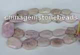 CNG5448 15.5 inches 20*30mm - 35*45mm faceted freeform kunzite beads