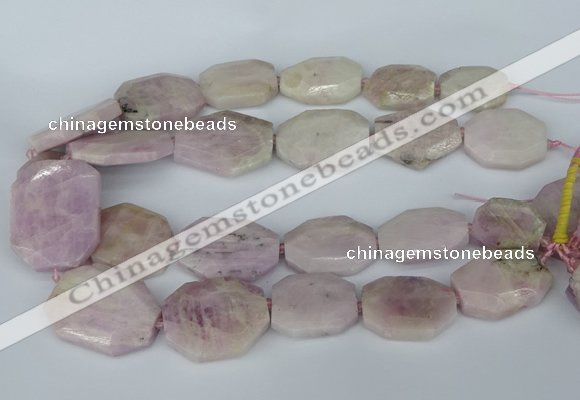 CNG5448 15.5 inches 20*30mm - 35*45mm faceted freeform kunzite beads