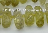 CNG5452 15.5 inches 10*14mm - 12*22mm nuggets lemon quartz beads