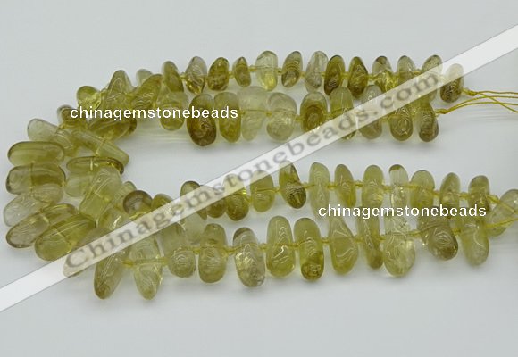 CNG5452 15.5 inches 10*14mm - 12*22mm nuggets lemon quartz beads