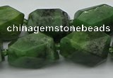 CNG5457 12*16mm - 15*25mm faceted nuggets Canadian jade beads