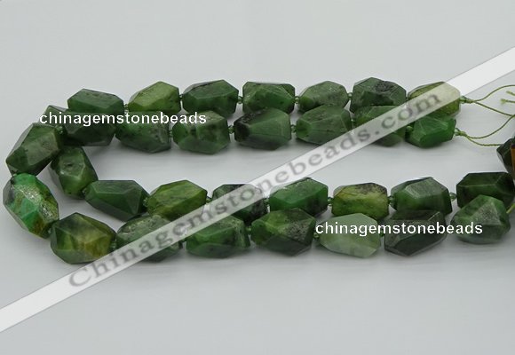 CNG5457 12*16mm - 15*25mm faceted nuggets Canadian jade beads