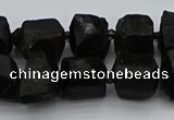 CNG5458 15.5 inches 8*12mm - 12*16mm nuggets black tourmaline beads