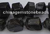 CNG5459 15.5 inches 12*16mm - 15*20mm nuggets black tourmaline beads