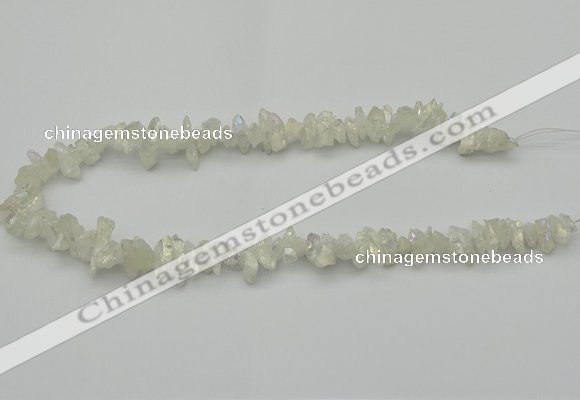 CNG5460 15.5 inches 6*10mm - 8*20mm nuggets plated quartz beads