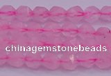 CNG5481 15.5 inches 6mm faceted nuggets rose quartz beads