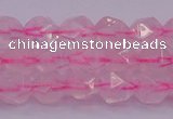 CNG5482 15.5 inches 8mm faceted nuggets rose quartz beads