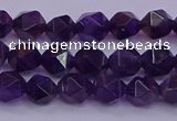 CNG5491 15.5 inches 6mm faceted nuggets amethyst gemstone beads