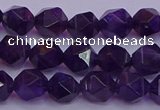 CNG5492 15.5 inches 8mm faceted nuggets amethyst gemstone beads