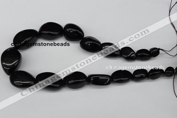 CNG55 15.5 inches 10*12mm - 20*35mm nuggets black agate beads