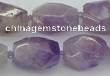 CNG5510 12*16mm - 15*25mm faceted nuggets lavender amethyst beads